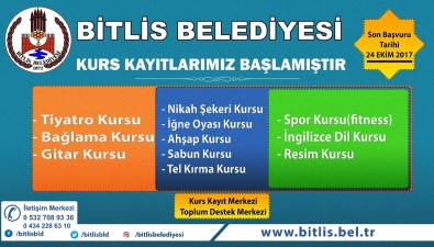 Bitlis Belediyesinin Kurs Kayıtları Başladı