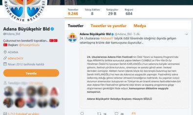 Adana Büyükşehir Belediyesi'nden Meltem Cumbul'a Kınama