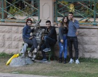 Çekirdek Çitleyen Eşekle Fotoğraf Yarışına Giriyorlar