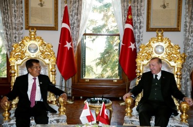 Cumhurbaşkanı Erdoğan, Endonezya Cumhurbaşkanı Yardımcısı Kalla'yı Kabul Etti