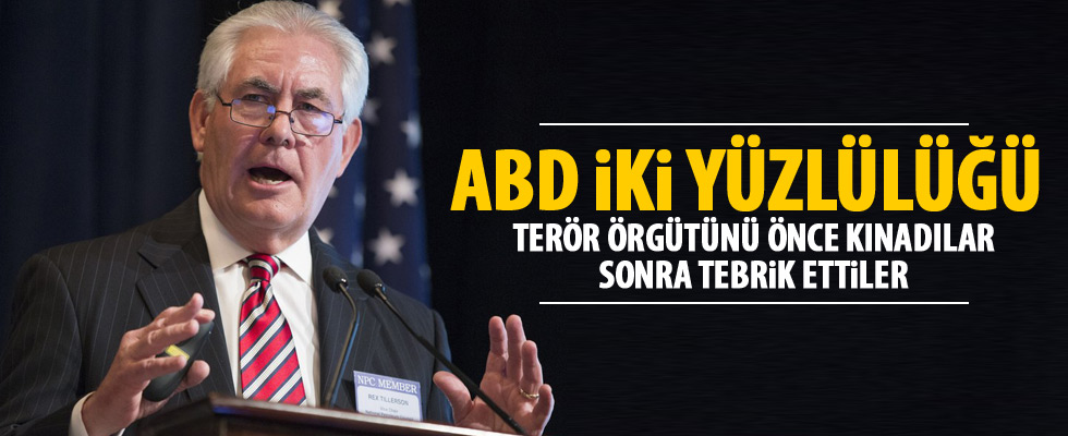 Tillerson'dan terör örgütüne 'tebrik'