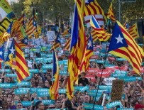 Ayrılıkçı Katalanlardan Barselona'da büyük gösteri