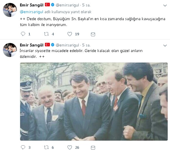 Emir Sarıgül'den Baykal'a vefa...