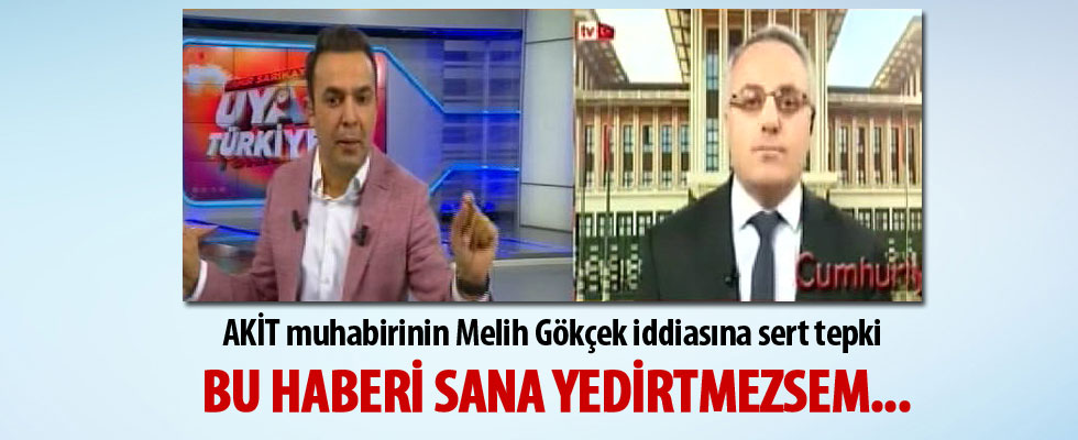 Beyaz TV sunucusundan Akit muhabirine: Bu haberi sana yedirtmezsem...