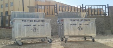 Nusaybin'e 50 Adet Çöp Konteynırı Yerleştirildi