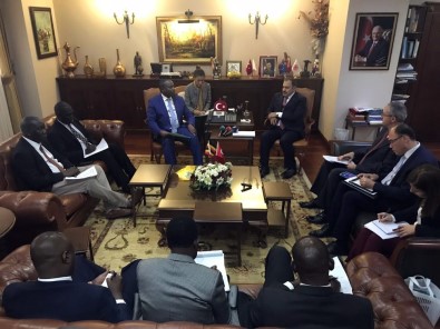 Bakan Eroğlu, Uganda Sudan Sorumlu Devlet Bakanı Ronald İle Bir Araya Geldi