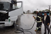 AHMET YıLDıZ - Seyir Halindeki Kamyonda Yangın