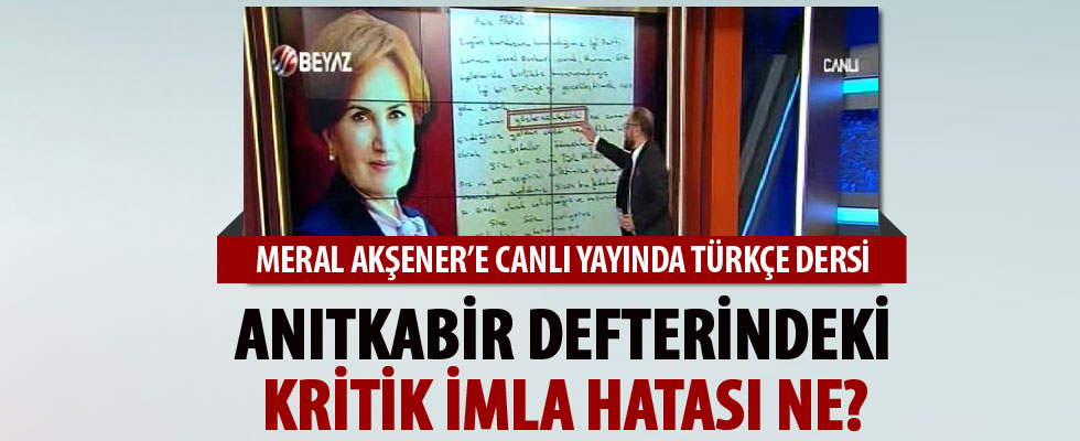 Meral Akşener'e canlı yayında Türkçe dersi