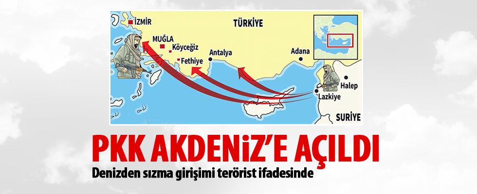 PKK'lıların denizden sızma girişimi terörist ifadesinde