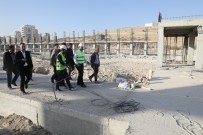 KAPALI ALAN - Çiftçi, Fuar Merkezi İnşaatını İnceledi