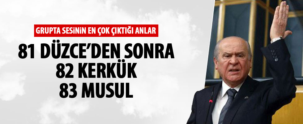 Bahçeli'nin partilileri ayağa kaldıran konuşması