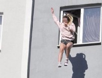 HAVA YASTIĞI - Genç kız 4'üncü kattan atladı!