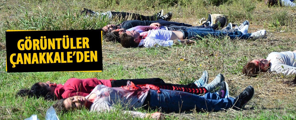 Çanakkale'de uçak kazası tatbikatı