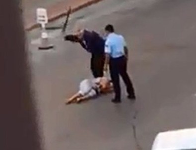 Kırgız kadını döven polis tahliye edildi