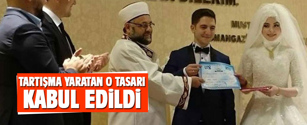 Müftülere nikah kıyma yetkisi veren tasarı komisyonda kabul edildi