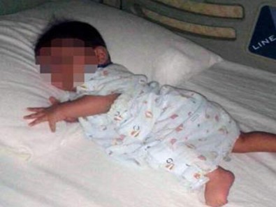 Babanın çocuğunun üzerinde sigara söndürdüğü iddiası