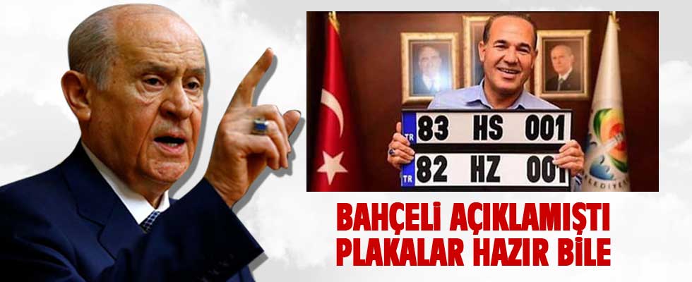 Bahçeli, “82 Kerkük, 83 Musul” dedi, MHP'li Belediye Başkanı plaka hazırladı