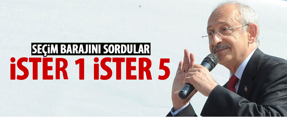 Kılıçdaroğlu'ndan seçim barajı açıklaması