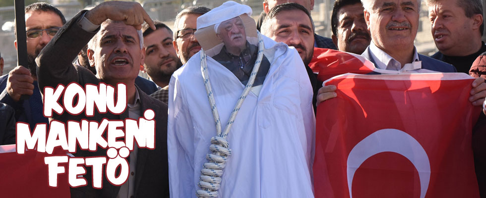 FETÖ elebaşı için kefenli ve urganlı protesto