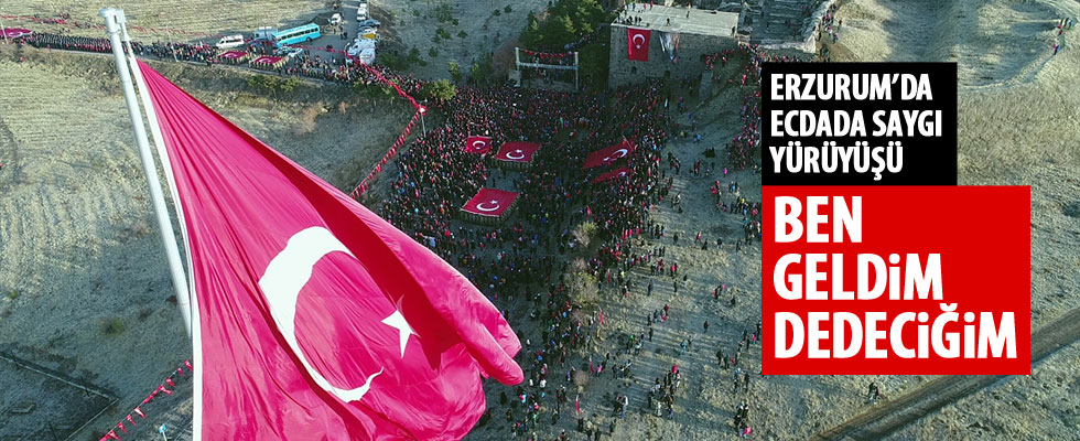 Erzurum'da 'ecdada saygı' yürüyüşü