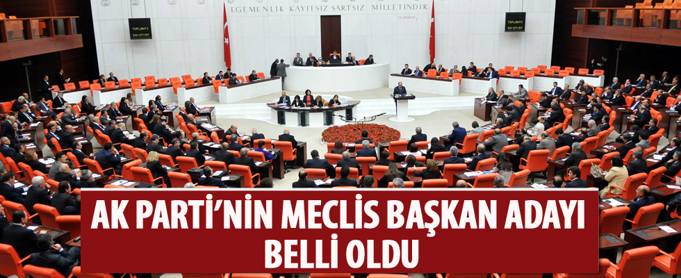 AK Parti'nin Meclis Başkan adayı belli oldu