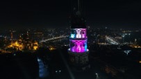 BEYAZıT KULESI - Işıklandırılan Beyazıt Kulesi Havadan Görüntülendi