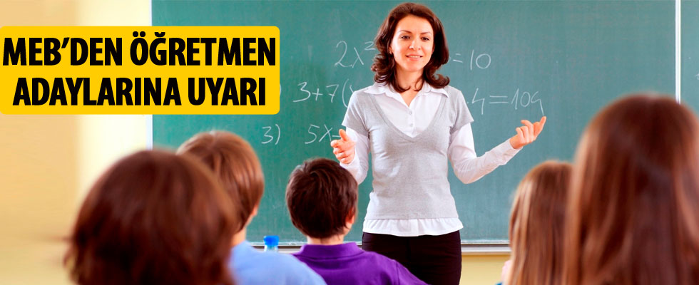 MEB'den öğretmen adaylarına uyarı