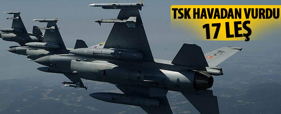Hava harekatlarında 17 terörist etkisiz hale getirildi