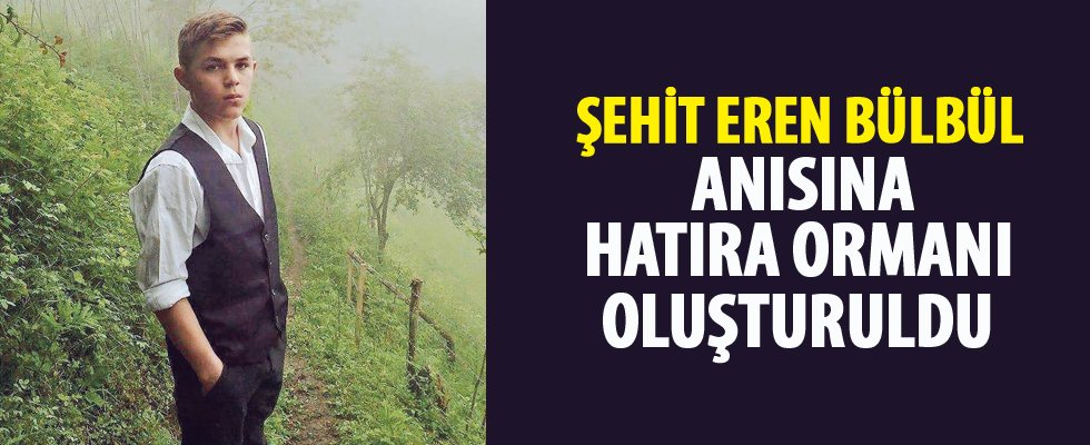 Şehit Eren Bülbül'ün anısına hatıra ormanı oluşturuldu