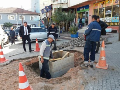 Vezirhan'da Kanalizasyon Çalışmaları Devam Ediyor