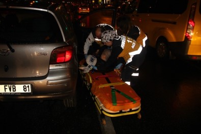 (Özel) Fatih'te Zincirleme Kaza; 1 Yaralı