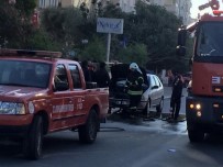 Aydın'da Seyir Halindeki Otomobil Alev Aldı