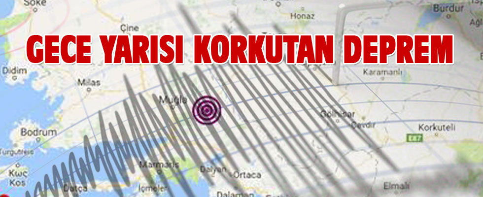 Muğla'da gece yarısı korkutan deprem!