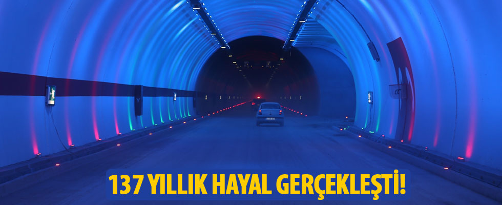 Ovit tüneli kontrollü olarak ulaşıma açıldı