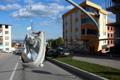 Samsun'da Trafik Kazası Açıklaması 1 Yaralı