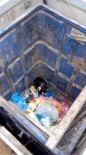 YAVRU KÖPEK - Yiyecek Arayan Köpek Yer Altı Çöp Konteynerinin İçine Düştü