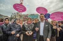 KADINA ŞİDDET - Kadına Uygulanan Şiddete Dikkat Çekmek İçin Erkeklere Kahve Dağıttılar
