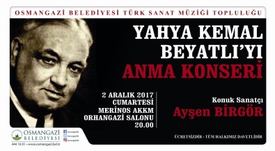 Yahya Kemal Osmangazi'de Anılacak