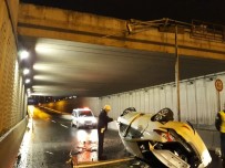 Otomobil Köprülü Kavşaktan Alt Yola Düştü Açıklaması 2 Yaralı