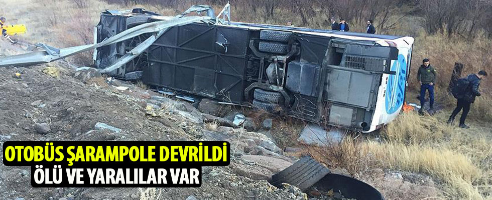 Erzincan'da yolcu otobüsü şarampole devrildi: 1 ölü 10 yaralı