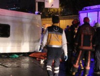 Bostancı'da midibüs devrildi: 2 ölü 9 yaralı