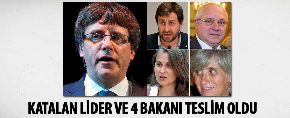 Eski Katalan lider ve 4 bakanı Belçika polisine teslim oldu