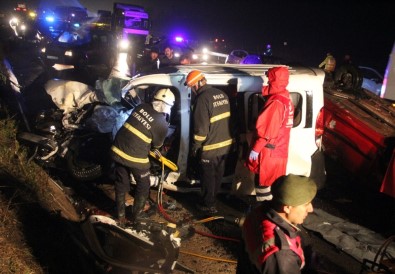 TEM'de Zincirleme Kaza Açıklaması 1 Ölü, 7 Yaralı