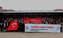 TERÖRE LANET - Ondokuz Mayıs Üniversitesi'nde Teröre Lanet Eylemi Yapıldı