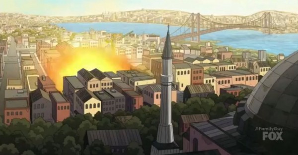Family Guy dizisinde Şehitler Köprüsü'ne saldırdılar