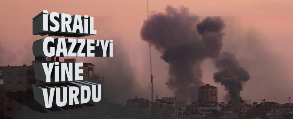 İsrail ordusu yine Gazze'yi vurdu