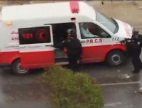 Katil İsrail polisinden ambulansta gözaltı