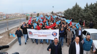 Aksaray'da İşçiler Zam Ve Sosyal Hakları İçin Yürüdü