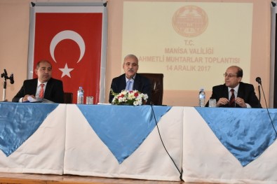 Vali Güvençer 2017 Yılı Son Muhtarlar Toplantısını Ahmetli'de Yaptı