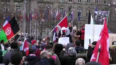 Strazburg'da 'Filistin'in Başkenti Kudüs'e Destek' Gösterisi